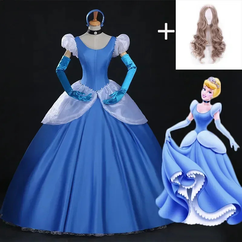 Anime Cosplay Youtube - 2020 Cinderella cosplay adult Blue Cinderella