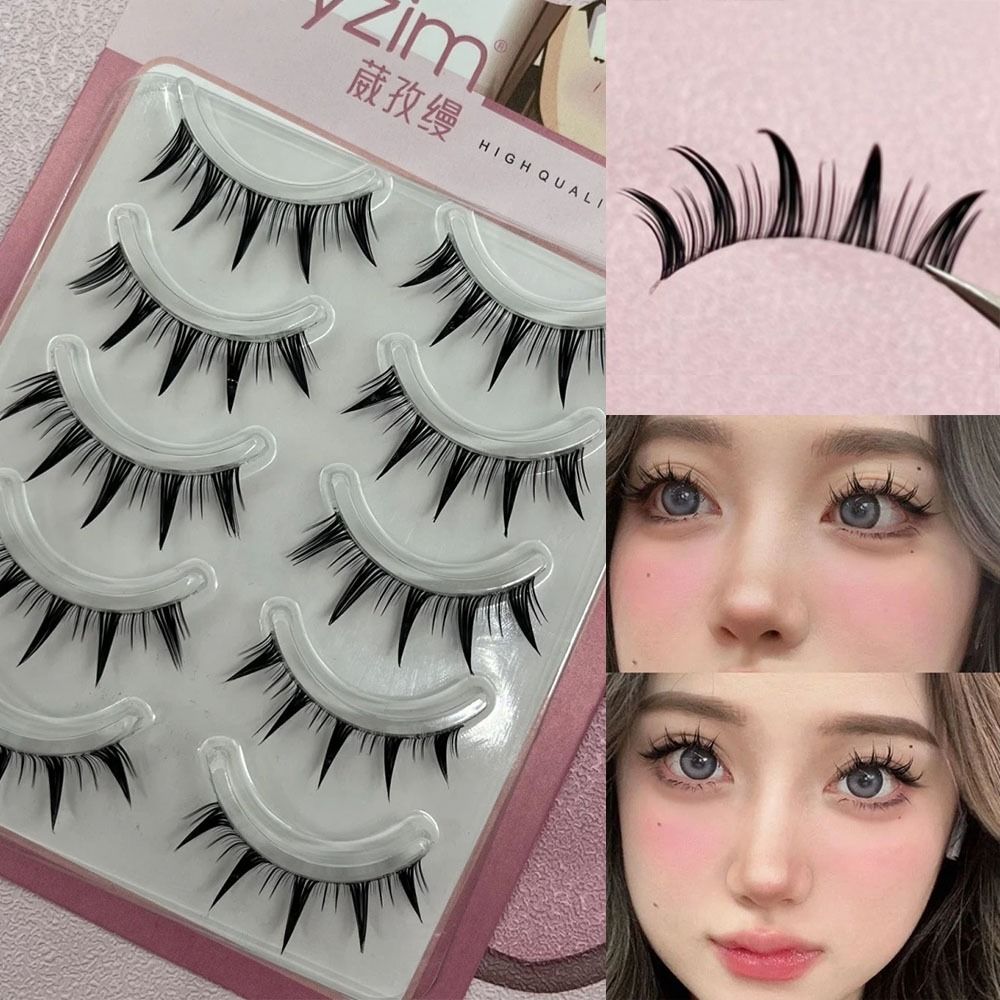 Anime Cosplay Lashes - 5 Pairs Pack Japanese Cosplay False