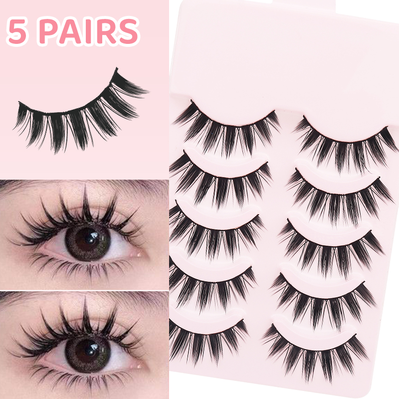 DINGSEN 5 Pairs Manga Lashes E - огляд і ціна Anime Cosplay Lashes