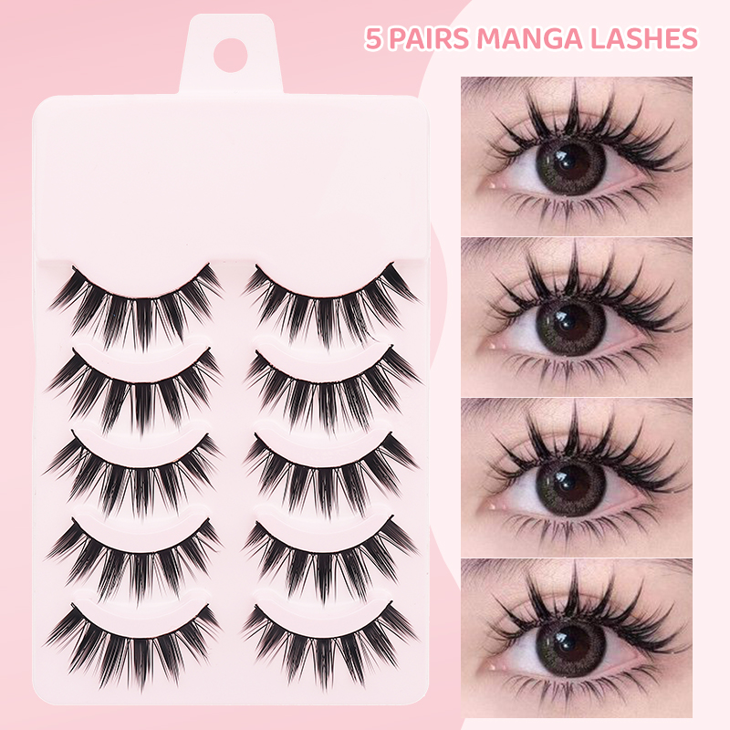 DINGSEN 5 Pairs Manga Lashes E - огляд і ціна Anime Cosplay Lashes