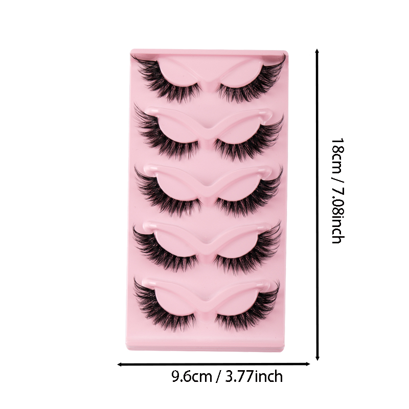 5 Pairs Cat Eye Lashes Faux Mi - огляд і ціна Anime Cosplay Lashes