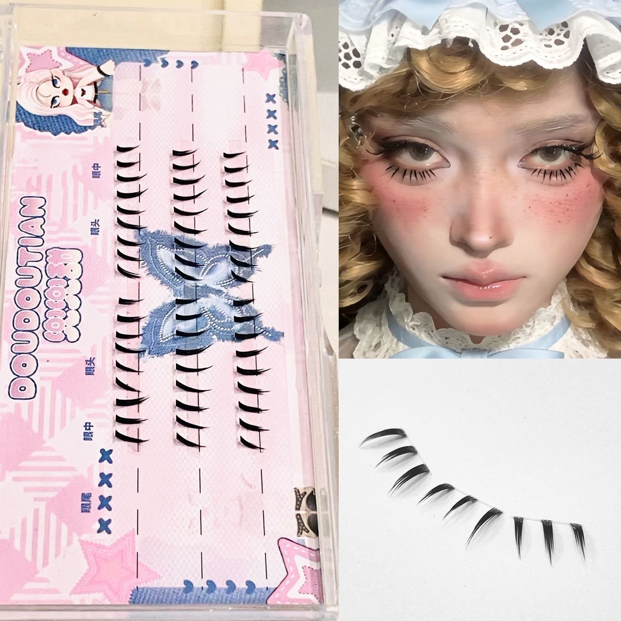 Doudoutian Glossy Wet Spiky Ti - огляд і ціна Anime Cosplay Lashes
